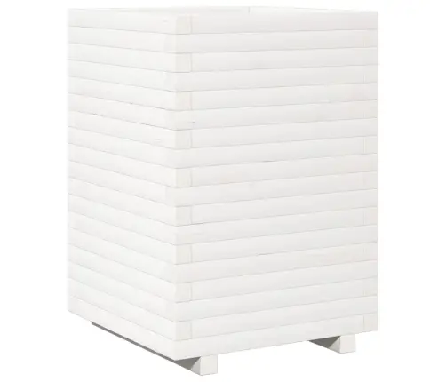 Dārza Puķu Kaste, Balta, 50X50X72 Cm, Priedes Masīvkoks Vidaxl