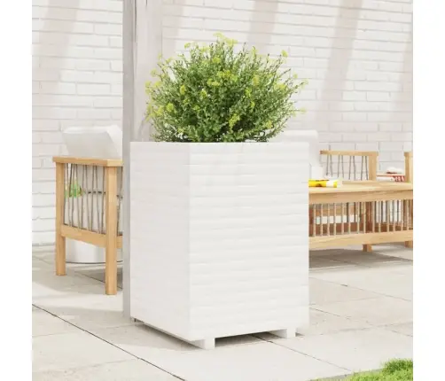 Dārza Puķu Kaste, Balta, 50X50X72 Cm, Priedes Masīvkoks Vidaxl