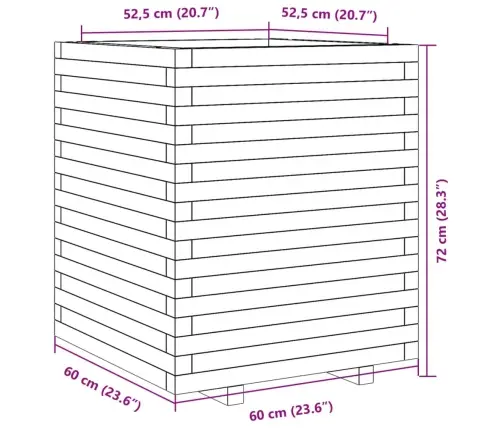 Aia Taimekast, 60X60X72 cm Toekas Männipuit