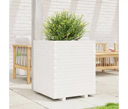 Dārza Puķu Kaste, Balta, 60X60X72 Cm, Priedes Masīvkoks Vidaxl