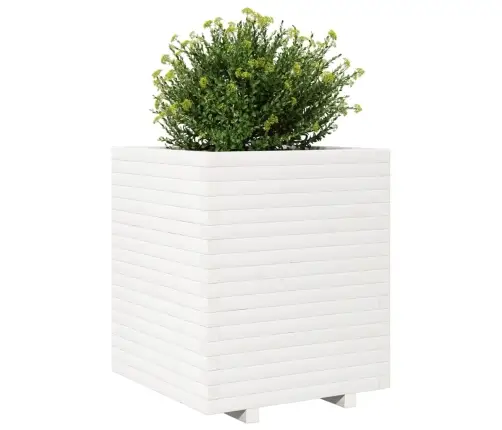Dārza Puķu Kaste, Balta, 60X60X72 Cm, Priedes Masīvkoks Vidaxl