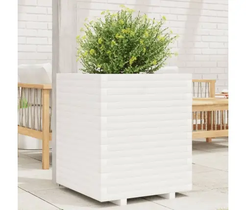 Dārza Puķu Kaste, Balta, 60X60X72 Cm, Priedes Masīvkoks Vidaxl