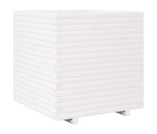 Dārza Puķu Kaste, Balta, 70X70X72 Cm, Priedes Masīvkoks Vidaxl