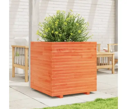 Dārza Puķu Kaste, Vaska Brūnas, 70X70X72 Cm, Priedes Masīvkoks Vidaxl