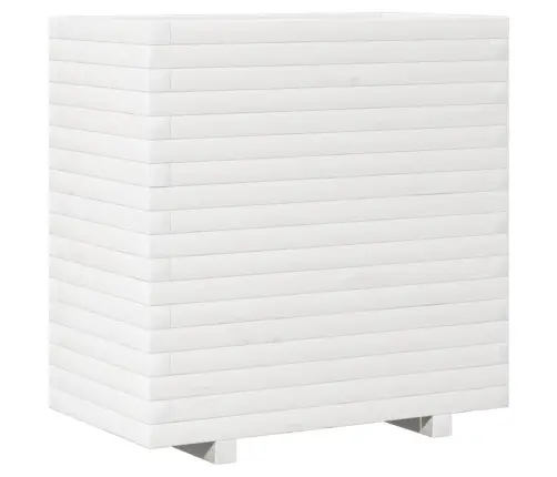 Sodo Lovelis, Baltas, 70X40X72cm Pušies Medienos Masyvas