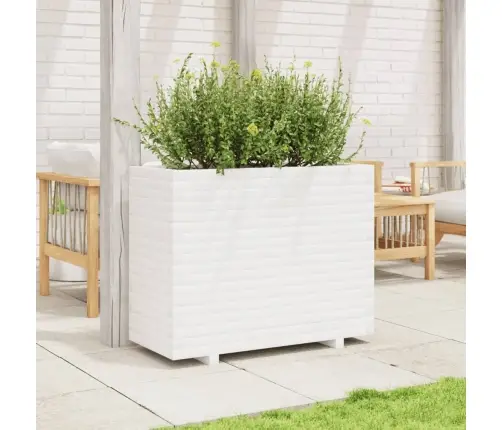 Sodo Lovelis, Baltas, 90X40X72cm Pušies Medienos Masyvas