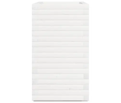 Sodo Lovelis, Baltas, 90X40X72cm Pušies Medienos Masyvas