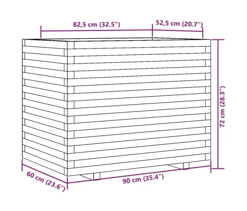 Aia Taimekast, 90X60X72 cm Männipuit