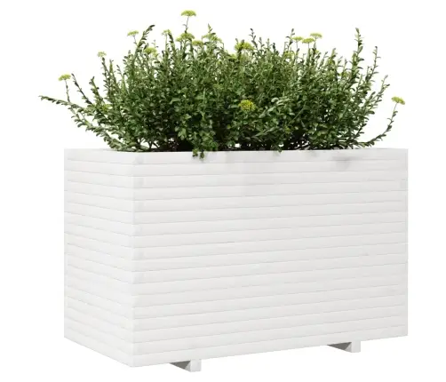 Dārza Puķu Kaste, Balta, 110X60X72 Cm, Priedes Masīvkoks Vidaxl