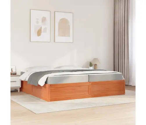 Lova Su Čiužiniu, Vaško Ruda, 200X200cm Pušis