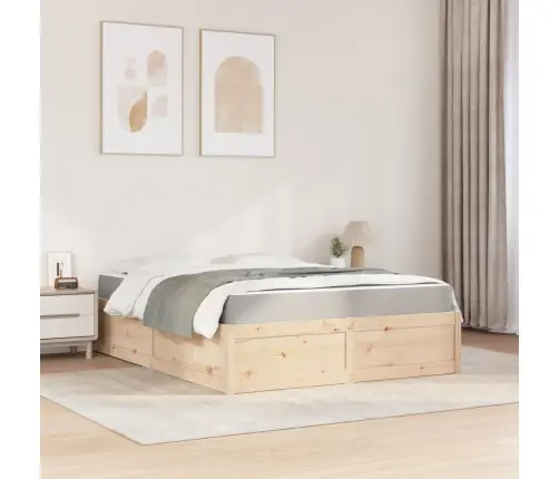 Gulta Ar Matraci, 140X200 Cm, Priedes Masīvkoks Vidaxl