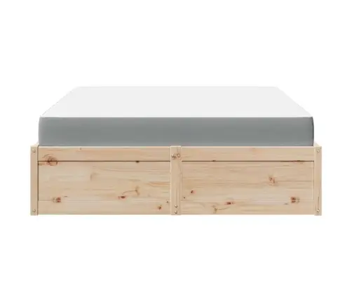 Gulta Ar Matraci, 140X200 Cm, Priedes Masīvkoks Vidaxl