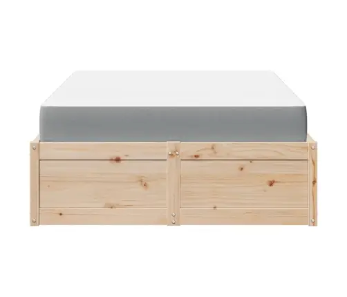 Gulta Ar Matraci, 120X200 Cm, Priedes Masīvkoks Vidaxl