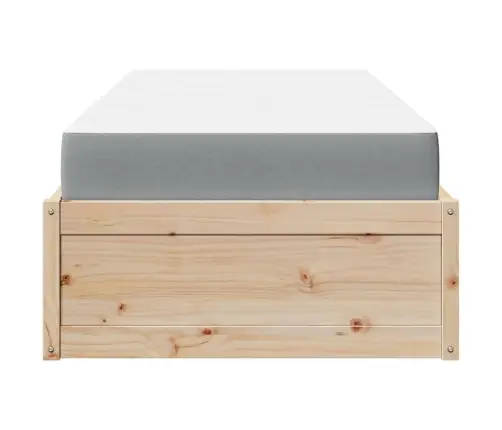 Voodi Koos Madratsiga, 100 X 200 cm Männipuit