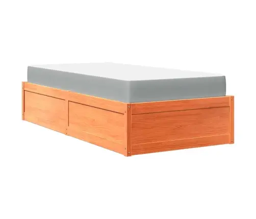 Lova Su Čiužiniu, Vaško Ruda, 90X200cm Pušis