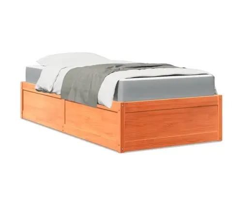 Lova Su Čiužiniu, Vaško Ruda, 90X200cm Pušis