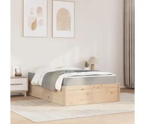 Lova Su Čiužiniu, 140X190cm Pušis