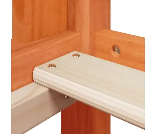 Katusega Narivoodi, Vahapruun, 90 X 200 cm Männipuit