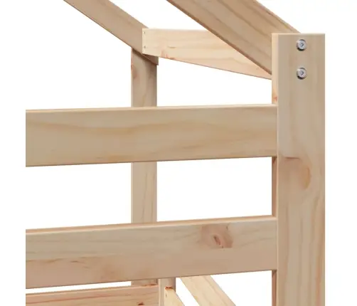 Katusega Narivoodi, 75 X 190 cm Männipuit