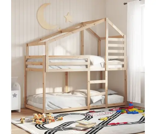 Katusega Narivoodi, 75 X 190 cm Männipuit