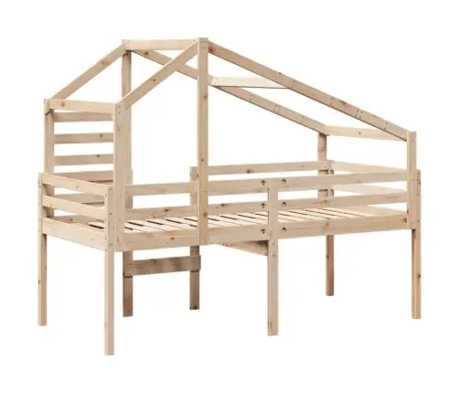 Kõrge Voodi, Katusega, 80 X 200 cm Männipuit