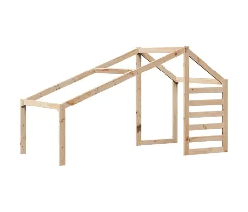 Kõrge Voodi, Katusega, 90 X 190 cm Männipuit