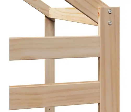 Kõrge Voodi, Katusega, 75 X 190 cm Männipuit