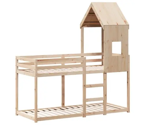 Katusega Narivoodi, 80 X 200 cm Männipuit