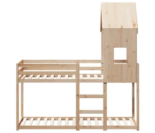 Katusega Narivoodi, 80 X 200 cm Männipuit