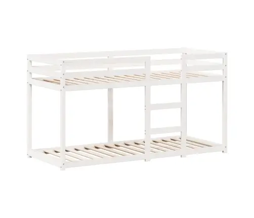 Bērnu Gulta Ar Jumtu, Balta, 90X200 Cm, Priedes Masīvkoks Vidaxl