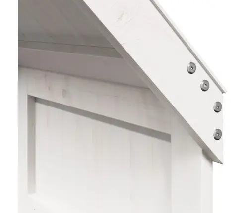 Bērnu Gulta Ar Jumtu, Balta, 90X200 Cm, Priedes Masīvkoks Vidaxl