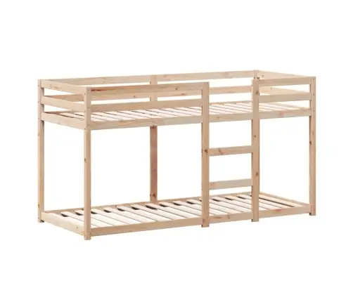 Divstāvu Gulta Ar Jumtu, 90X190 Cm, Priedes Masīvkoks Vidaxl