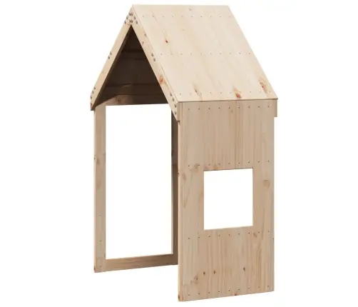 Divstāvu Gulta Ar Jumtu, 90X190 Cm, Priedes Masīvkoks Vidaxl