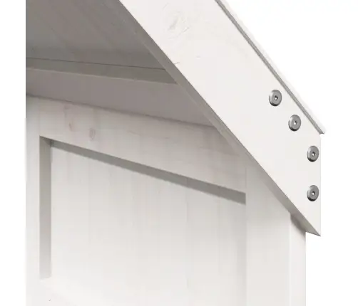 Divstāvu Gulta Ar Jumtu, Balta, 90X190 Cm, Priedes Masīvkoks Vidaxl