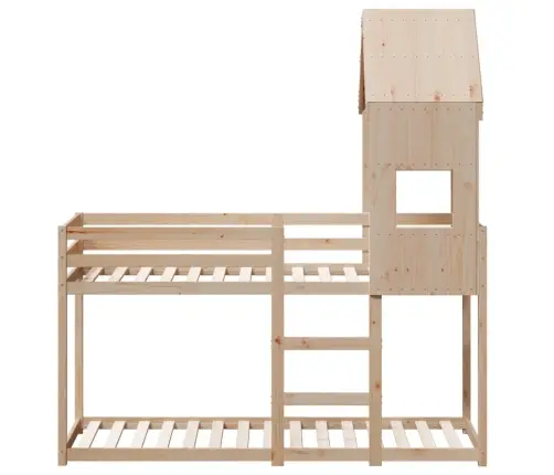 Katusega Narivoodi, 75 X 190 cm Männipuit