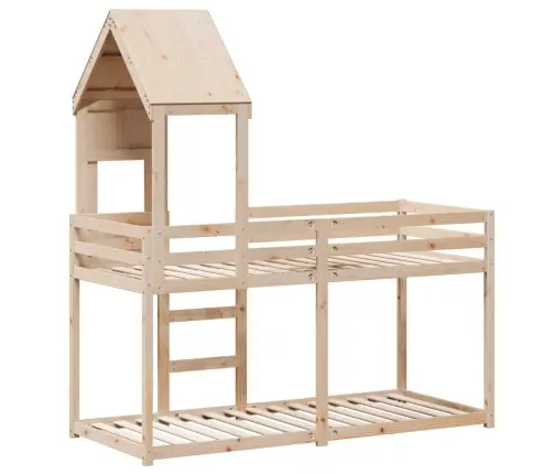 Katusega Narivoodi, 75 X 190 cm Männipuit