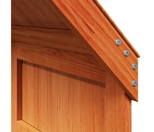 Aukšta Lova Su Stogu, Vaško Ruda, 90X200cm Pušies Masyvas