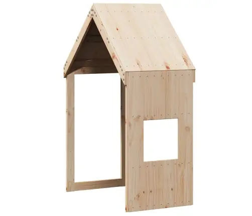 Augstā Gulta Ar Jumtu, 90X190 Cm, Priedes Masīvkoks Vidaxl