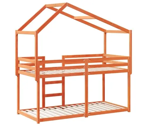 Katusega Narivoodi, Vahapruun, 80 X 200 cm Männipuit