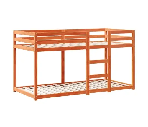 Katusega Narivoodi, Vahapruun, 90 X 190 cm Männipuit