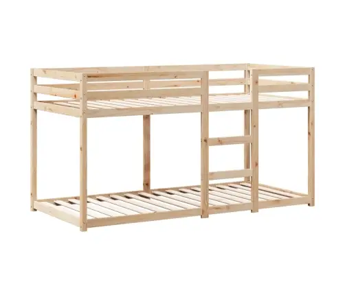 Divstāvu Gulta Ar Jumtu, 75X190 Cm, Priedes Masīvkoks Vidaxl