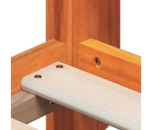 Augstā Gulta Ar Jumtu Vaska Brūnas 80X200 Cm Priedes Masīvkoks Vidaxl