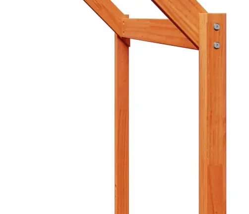 Augstā Gulta Ar Jumtu Vaska Brūnas 80X200 Cm Priedes Masīvkoks Vidaxl