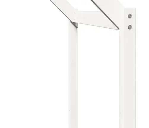 Aukšta Lova Su Stogu, Balta, 75X190cm Pušies Medienos Masyvas