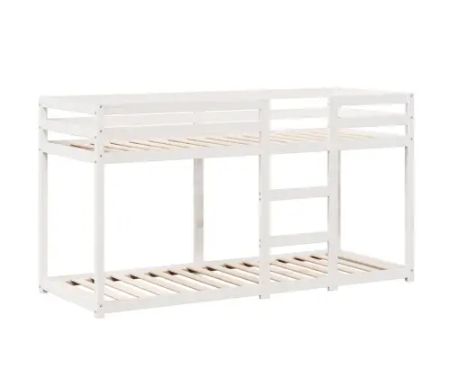 Bērnu Gulta Ar Jumtu, Balta, 90X200 Cm, Priedes Masīvkoks Vidaxl