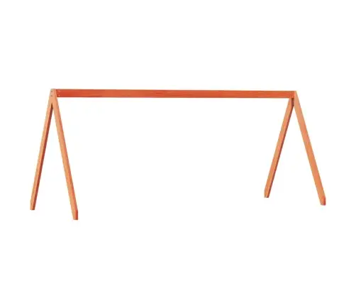 Katusega Narivoodi, Vahapruun, 80 X 200 cm Männipuit