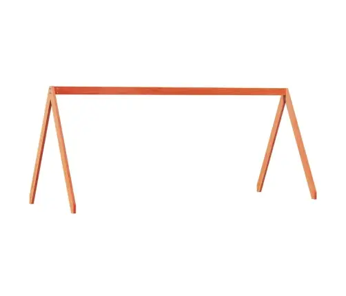 Augstā Gulta Ar Jumtu Vaska Brūnas 90X190 Cm Priedes Masīvkoks Vidaxl