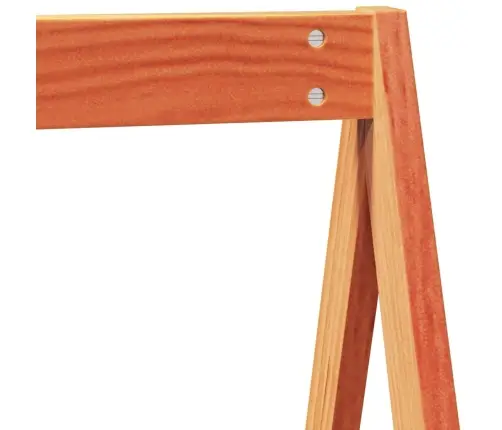 Augstā Gulta Ar Jumtu Vaska Brūnas 90X190 Cm Priedes Masīvkoks Vidaxl