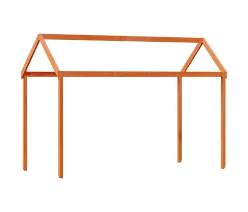 Katusega Narivoodi, Vahapruun, 90 X 200 cm Männipuit