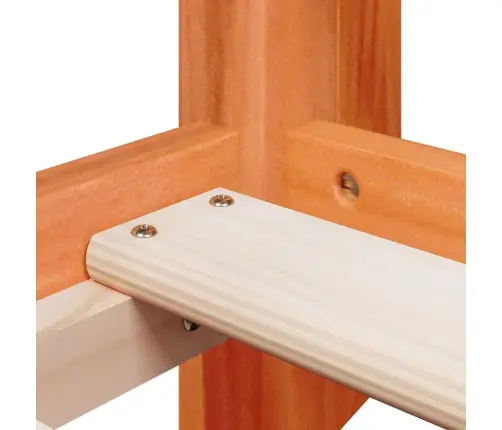 Katusega Narivoodi, Vahapruun, 90 X 200 cm Männipuit